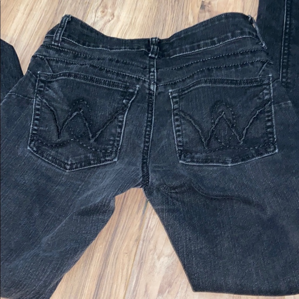 Black boot up wrangler denim jeans